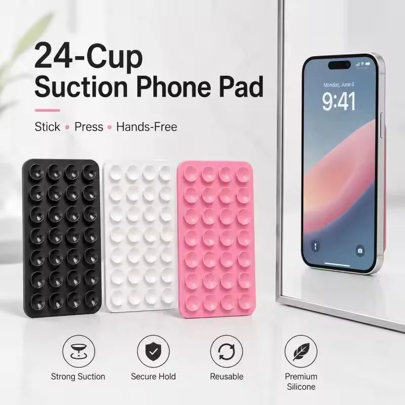 Phone Cases Silicone - シリコン製壁掛け吸盤ブラケット、多機能壁掛け吸盤、滑り止め片面スマホケースステッカー