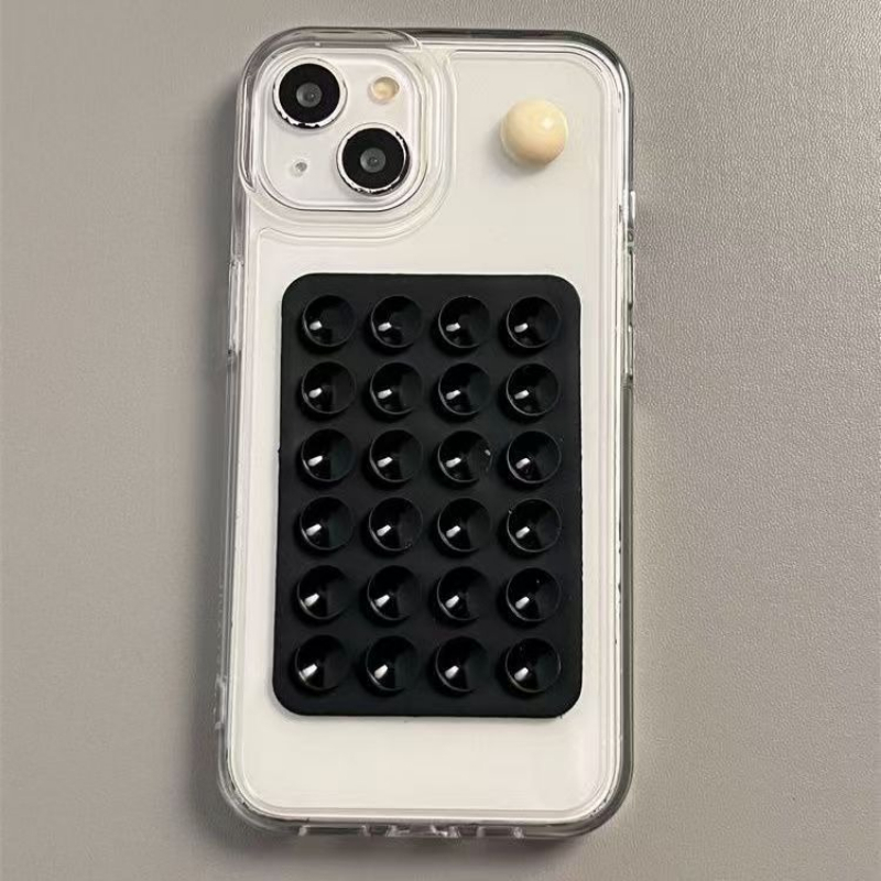 Phone Cases Silicone - シリコン吸着式スマホケースマウント、滑り止め粘着グリップ、シリコン粘着吸盤マウント、強力グリップホルダー（自撮り動画用）