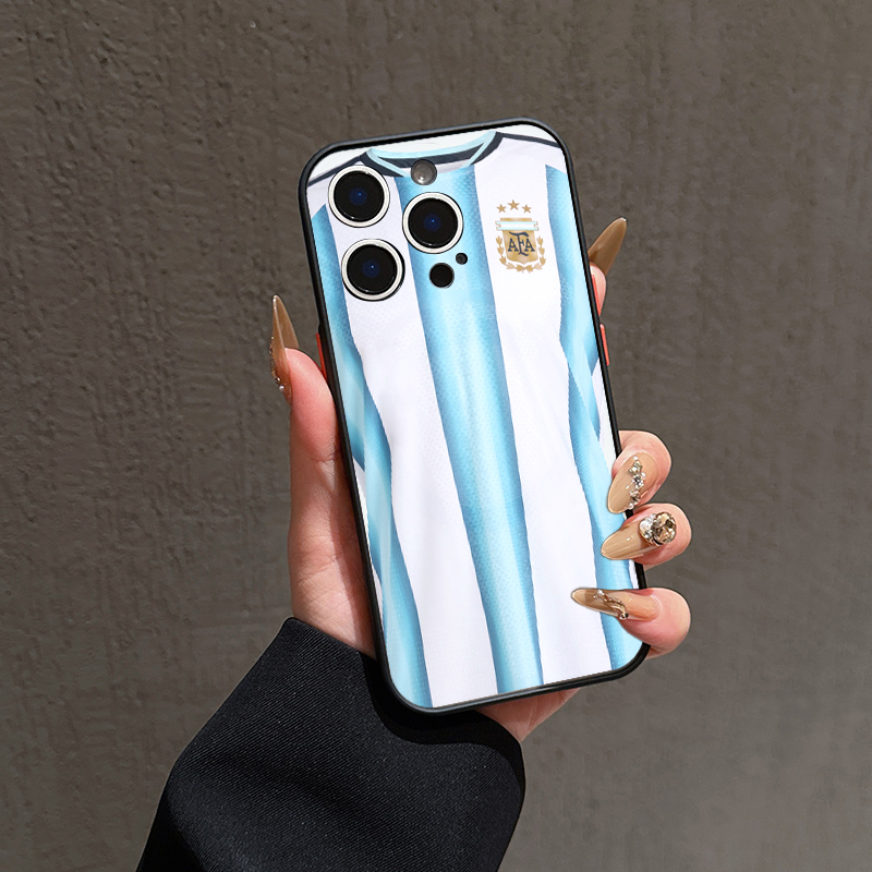 Phone Cases Jersey - アルゼンチンサッカーチーム ホームジャージ柄 iPhoneケース iPhone 17 Pro