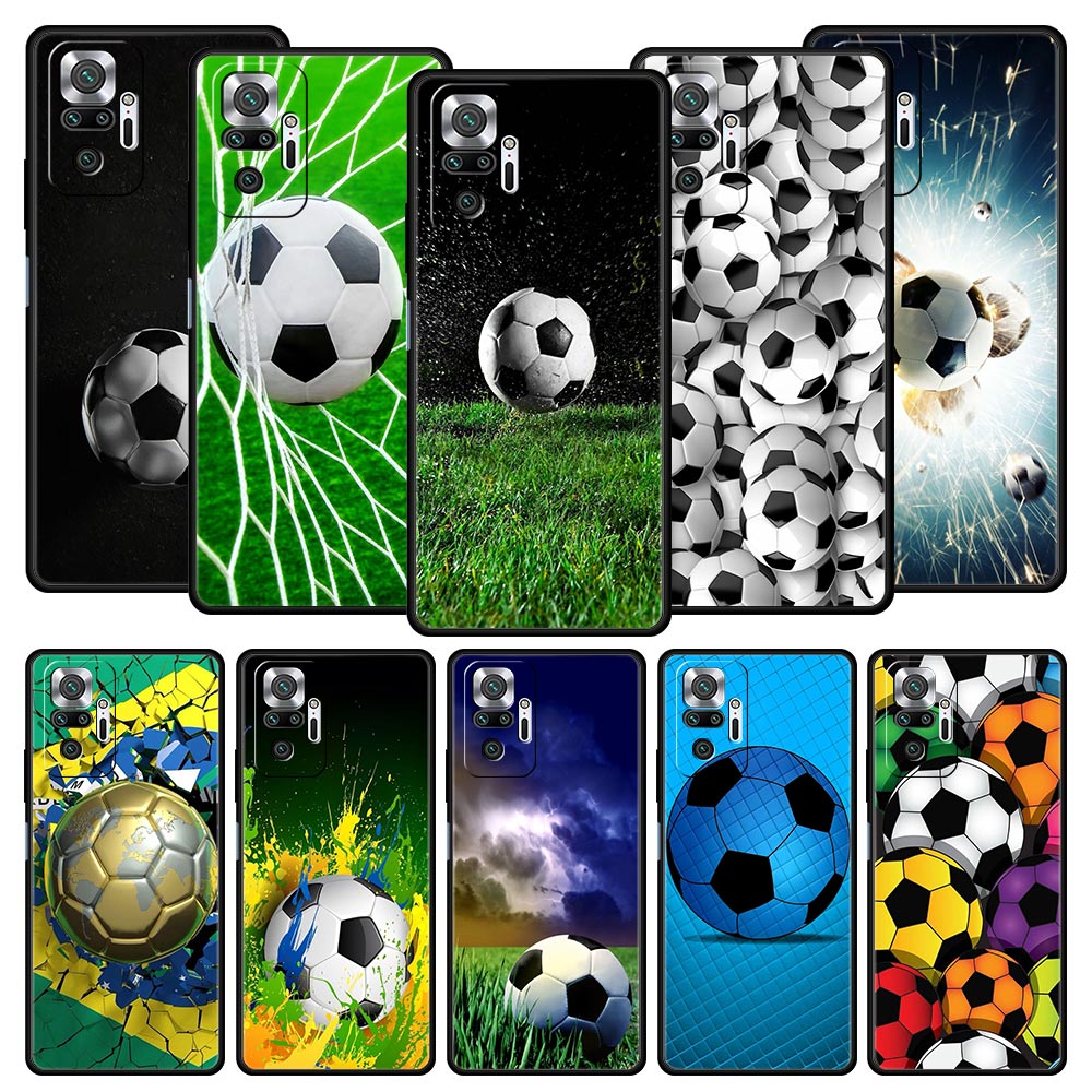 Phone Cases Jersey - サッカーボールサッカーフィールド電話ケース Xiaomi Redmi 注 12 11