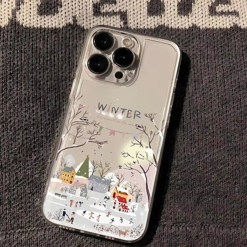 Phone Cases For Samsung S21 5G - 美しい冬の雪模様のスマホケース、Samsung Galaxy S25 S24 S23 S22