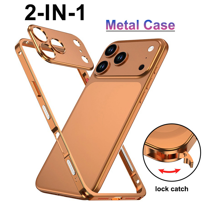 Phone Cases That Cover The Camera - 高級金属合金レンズ保護フレーム付きiPhone 17 Air 16 15 Pro