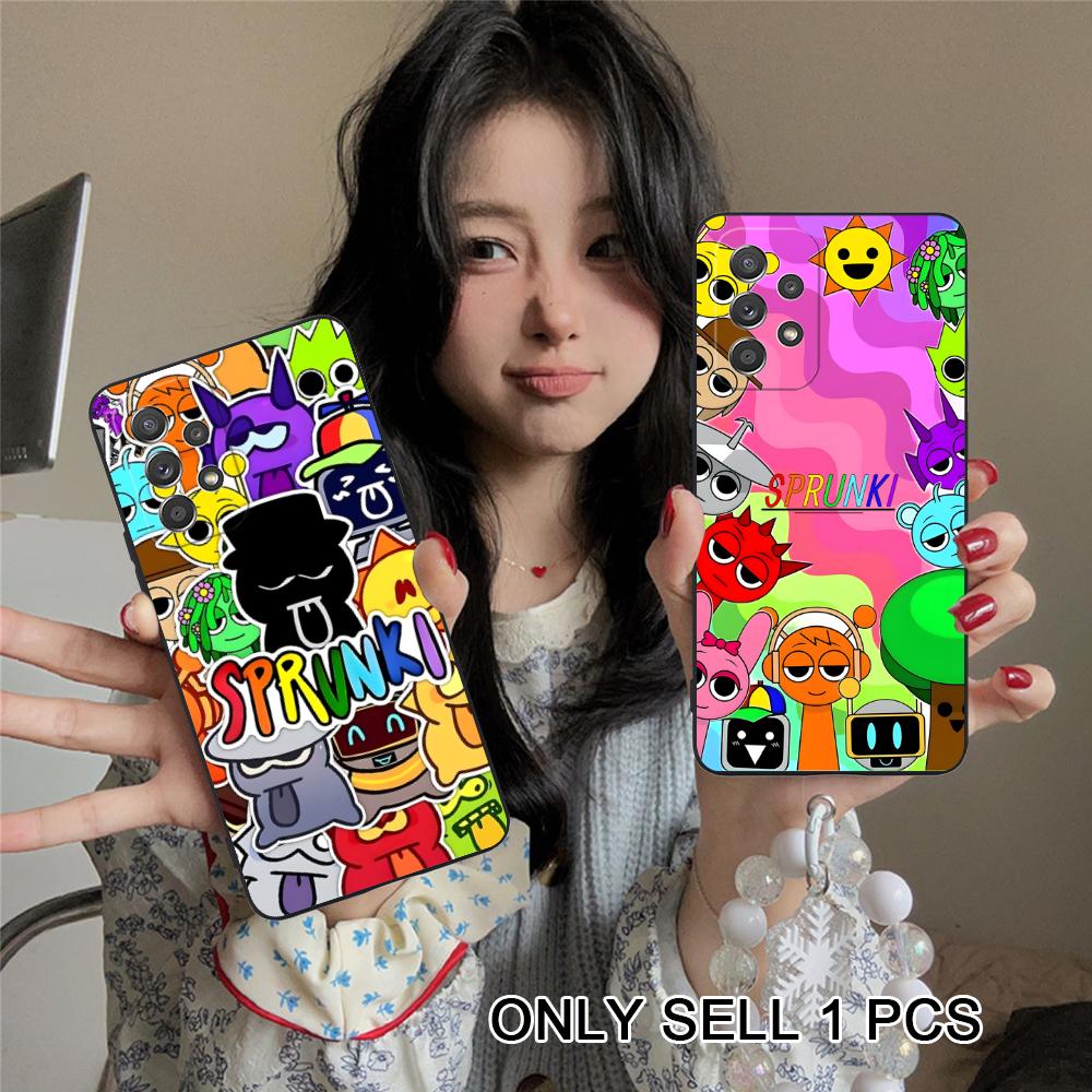 Phone Cases For Samsung S21 5G - S-Sprunki 音楽デザインのスマートフォンケース。Samsung Galaxy A26、25、24、23、22、21、17、16、15、14、13、12、11、5G対応。柔らかいTPU素材で衝撃に強いカバー。
