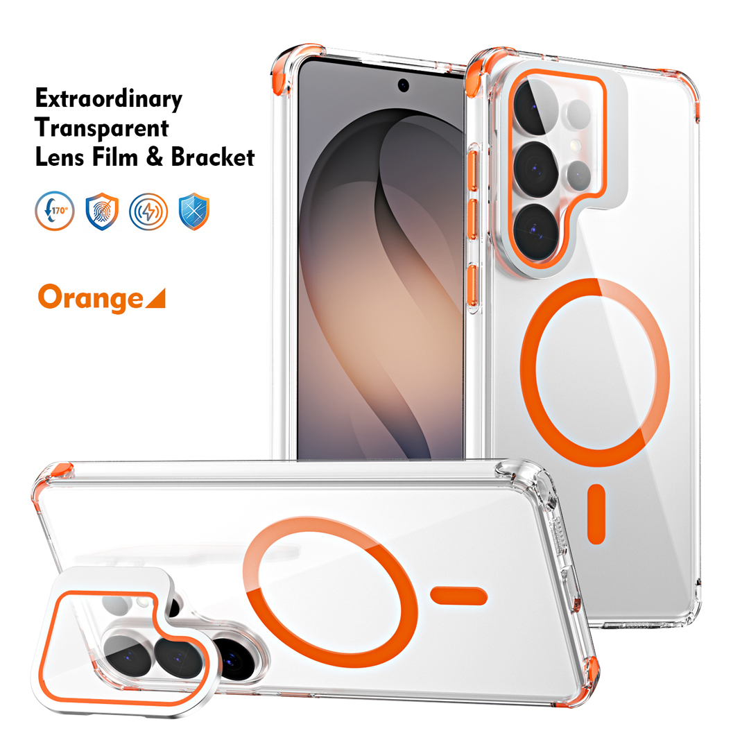 Phone Cases Brand - 落下防止レンズプロテクターブラケットスタンドケース Samsung Galaxy S24 S25 S26