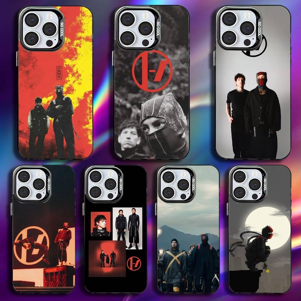 Phone Cases Aviation - T-トゥエンティワンパイロット iPhone 16,15,14,13,12,11,Pro,Max,Plus,Mini,XS,SE用 耐衝撃 ブラック マット