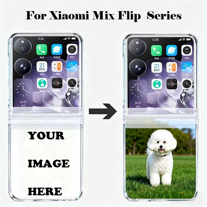 Phone Cases Diy - DIY写真カスタマイズ折りたたみ式スマホケース Xiaomi Mix Flip 2用 デザイン写真