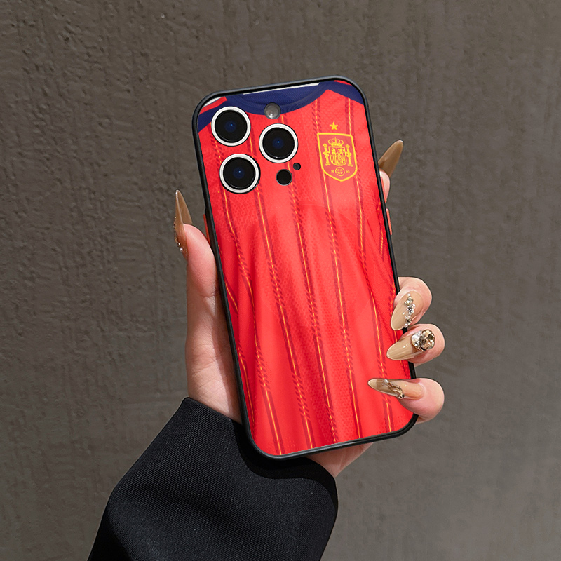 Phone Cases Jersey - スペインサッカーチーム ホームジャージ柄 iPhoneケース iPhone 17 Pro