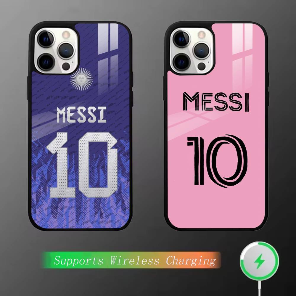 Phone Cases Jersey - L-ライオネル・M-メッシ -10 J-ジャージーズ iPhone15、16、17、14、13、12、11 Plus、Pro用 磁気ワイヤレス充電対応スマホケース
