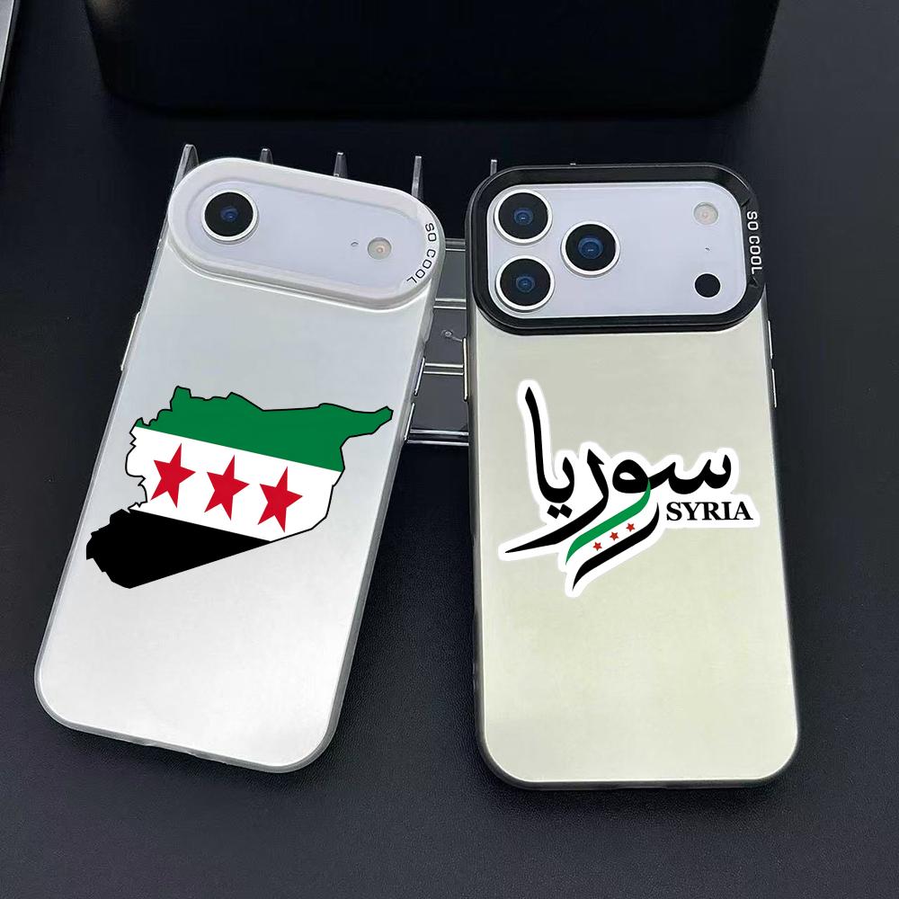 Phone Cases Art - 新しいシリア国旗デザインのiPhoneケース（iPhone 17、16、15、14、13、12、11 Pro Max、Air対応）マットレーザーオーロラ耐衝撃スマホケース