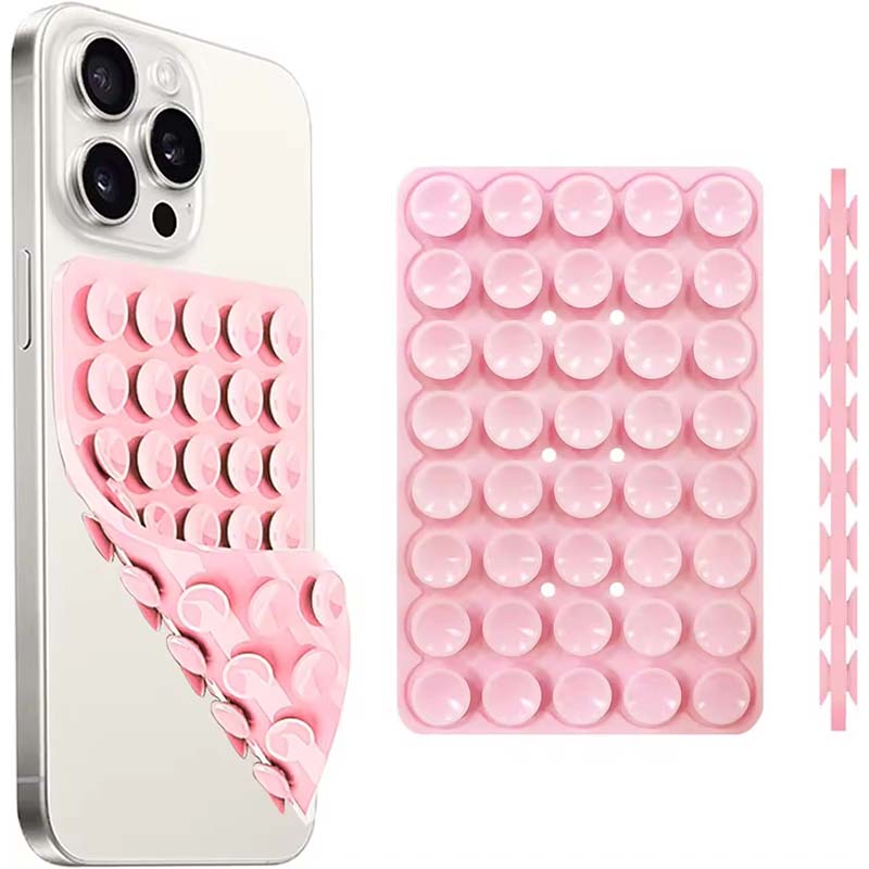 Phone Cases Silicone - 強力な両面ノーハンドグリップ付きシリコン吸盤式スマホスタンド、動画固定パッド、シリコンゴム吸盤、シリコンケース