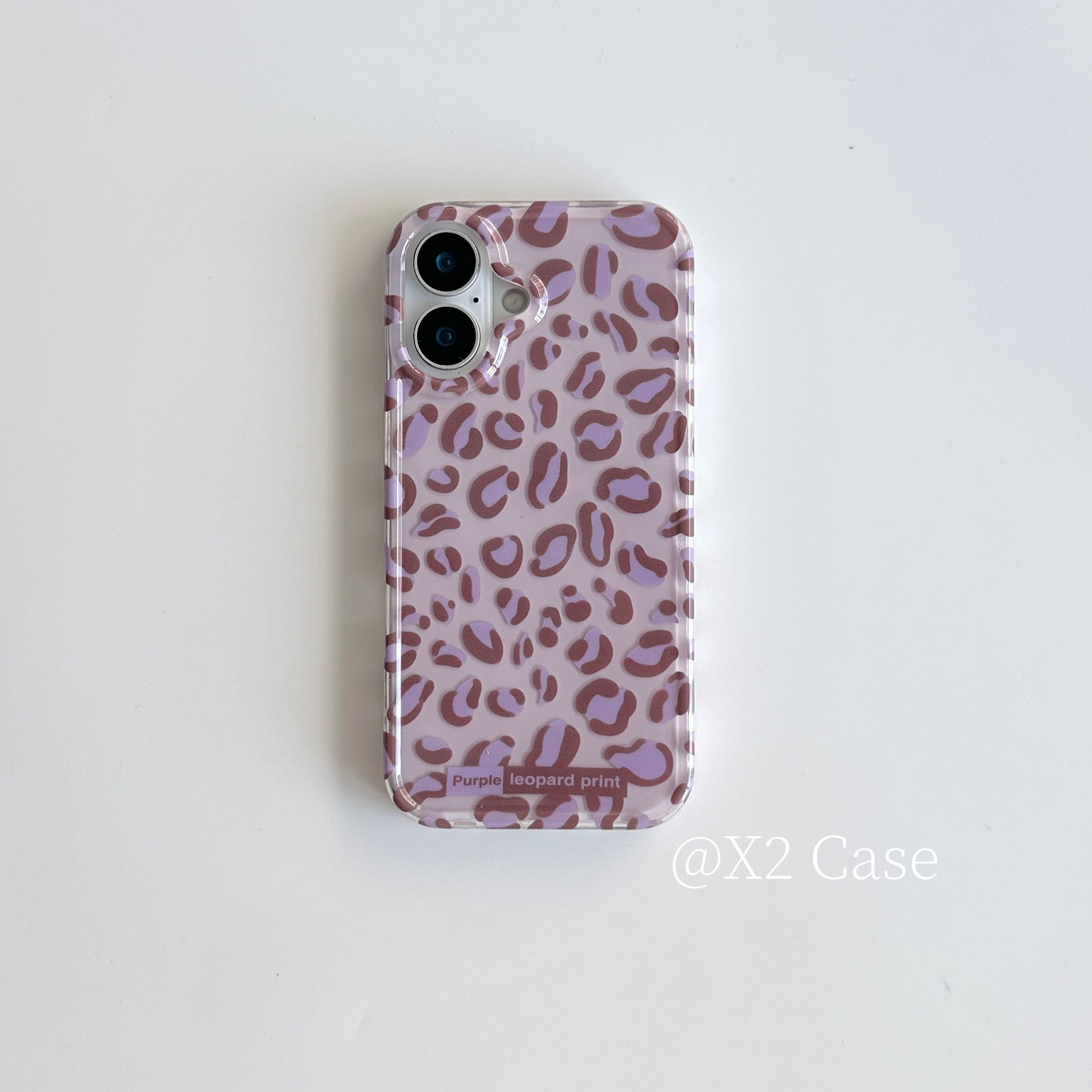 Phone Cases Leopard Print - スパイシーガールスタイルのライトパープルレオパードプリントのiPhoneケース（iPhone 17 AIR 16 15 14