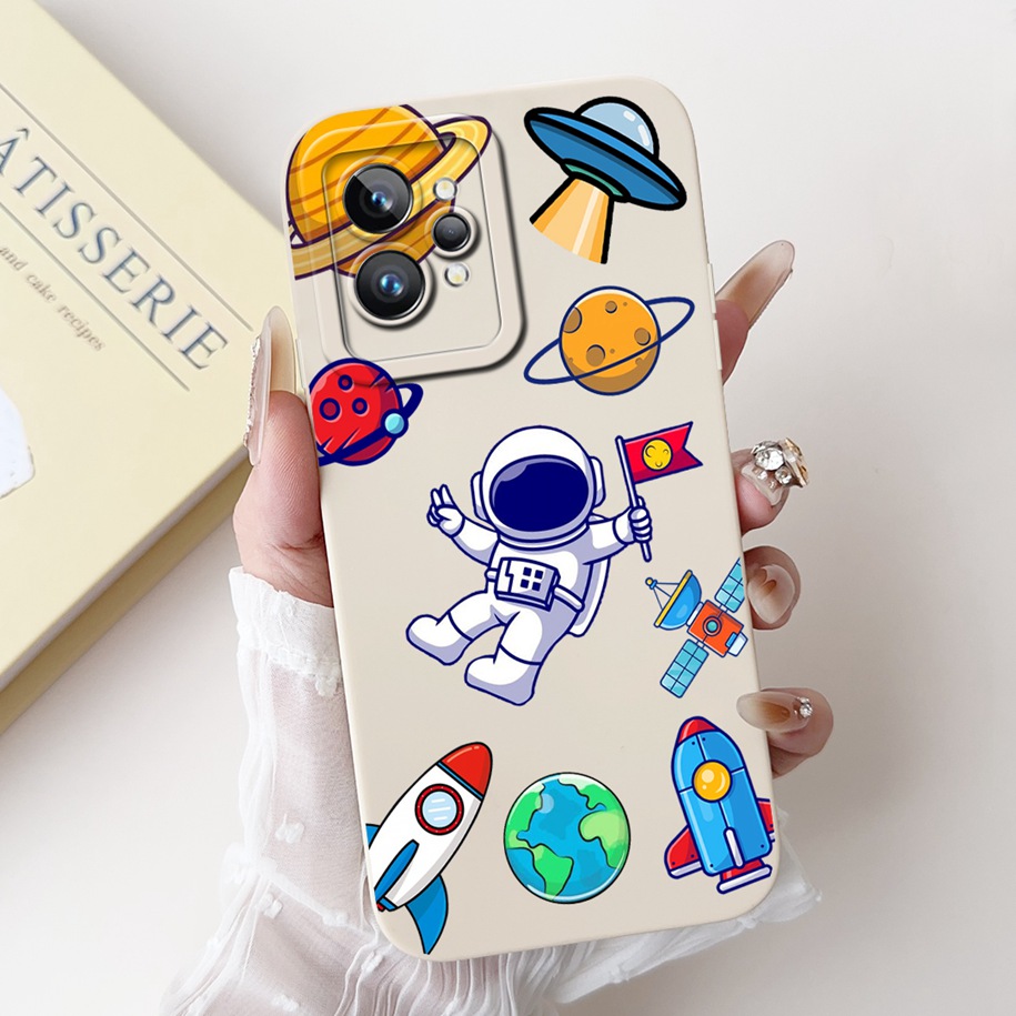Realme GT2 プロケースかわいいデイジー宇宙飛行士牛 - Phone Cases Aviation のレビューと価格