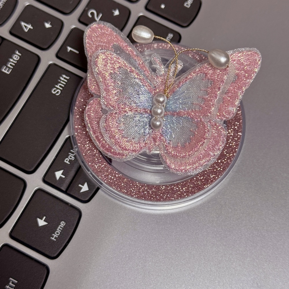 韓国かわいい蝶 Magsafe 電話磁気 Griptok ス - Phone Cases Quirky のレビューと価格