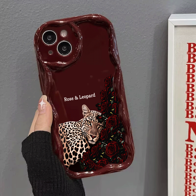 ファッションローズレオパード柄iPhoneケース iPhon - Phone Cases Leopard Print のレビューと価格