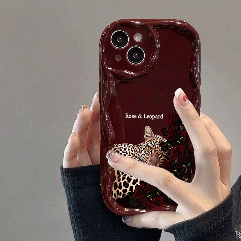ファッションローズレオパード柄iPhoneケース iPhon - Phone Cases Leopard Print のレビューと価格