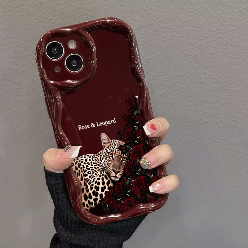 ファッションローズレオパード柄iPhoneケース iPhon - Phone Cases Leopard Print のレビューと価格