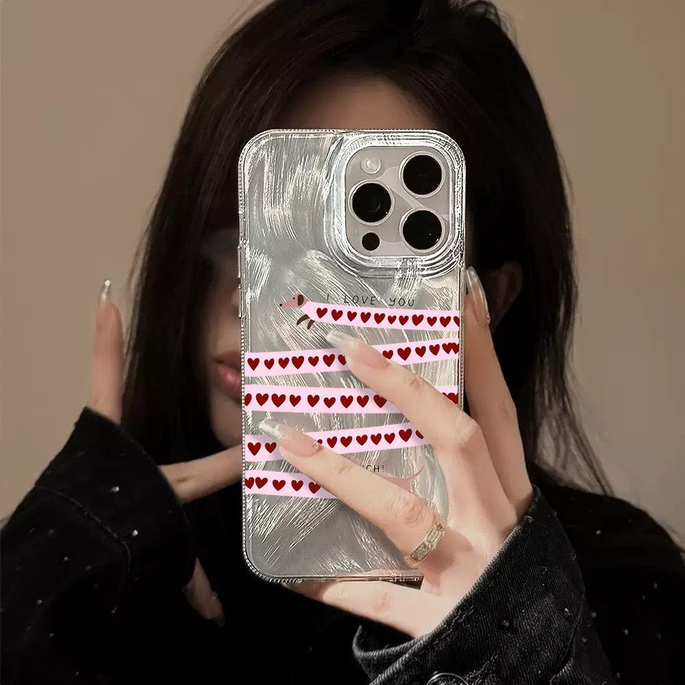 可愛いダックスフント柄のシルク風スマホケース Samsung - Phone Cases For Samsung S21 5G のレビューと価格
