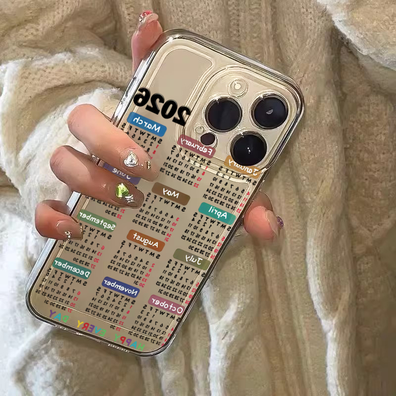 2026年カレンダー太陽光絵画透明スマホケース iPhone - Phone Cases Art のレビューと価格