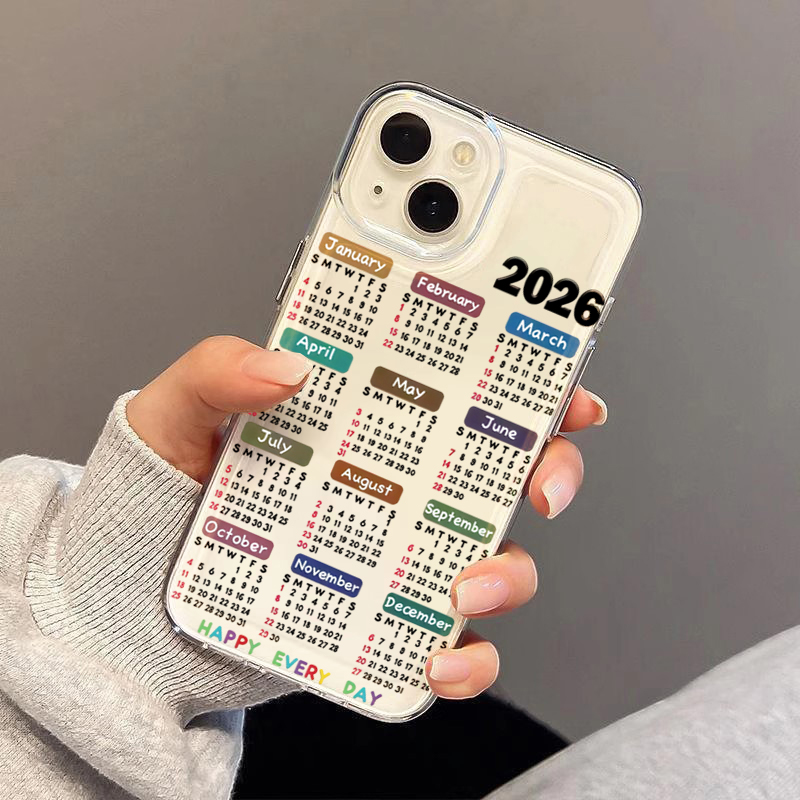 2026年カレンダー太陽光絵画透明スマホケース iPhone - Phone Cases Art のレビューと価格