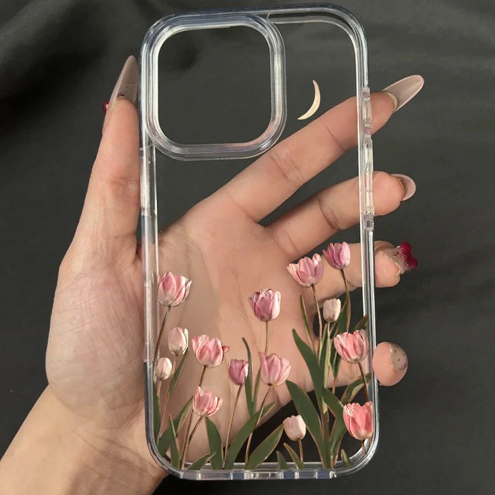 ピンクのユリの花柄 iPhone 16 Pro/15/13/ - Phone Cases Pink のレビューと価格