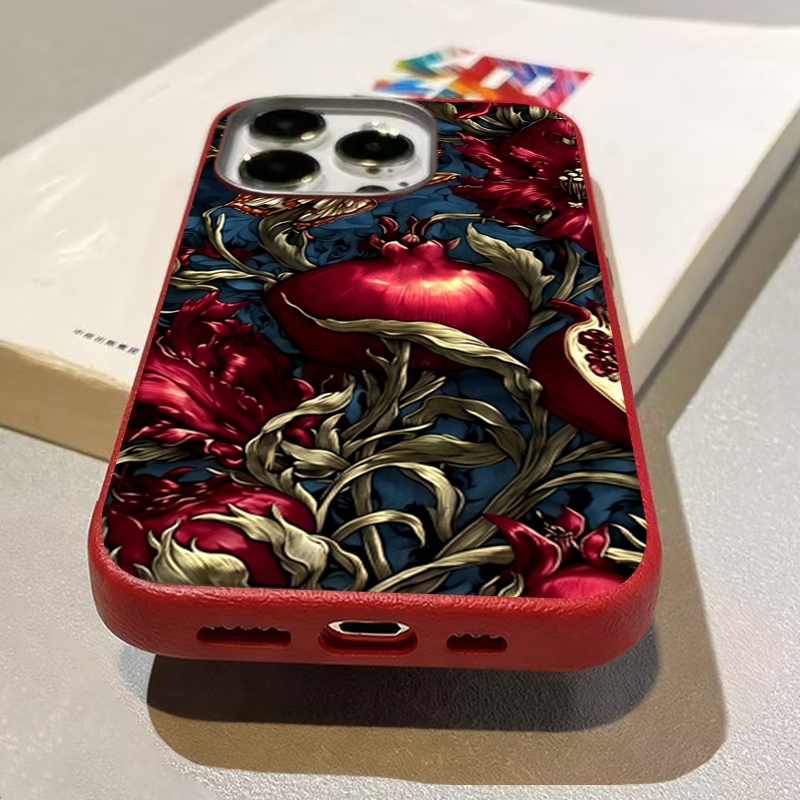 ヴィンテージ ザクロ柄 TPU アート スマホケース iPh - Phone Cases Art のレビューと価格