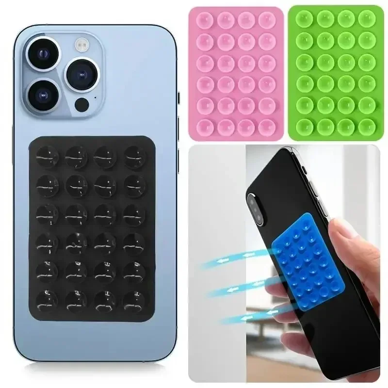 多機能シリコン吸着式スマホホルダーマット 吸盤壁掛けスタンド - Phone Cases Silicone のレビューと価格