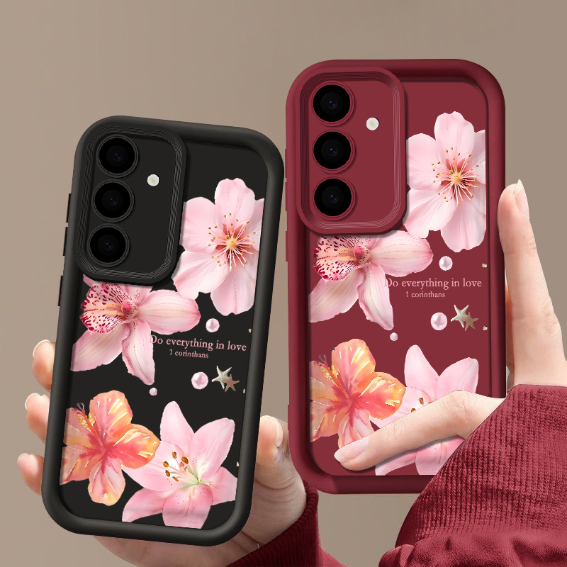 ピンクの花柄スマホケース Samsung Galaxy A5 - Phone Cases Pink のレビューと価格
