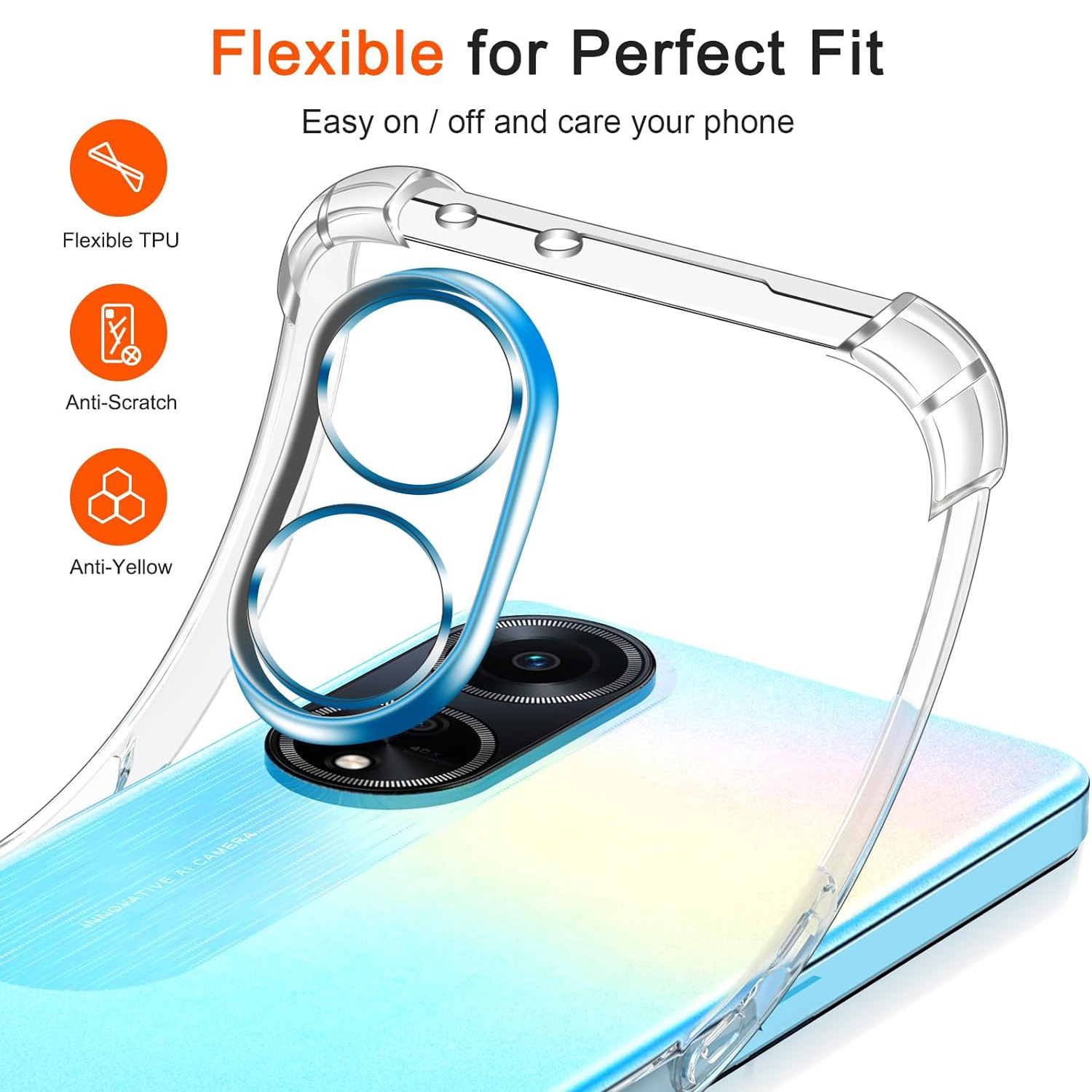厚い耐衝撃シリコーンクリア電話ケース Oppo A98 5G - Phone Cases Aviation のレビューと価格