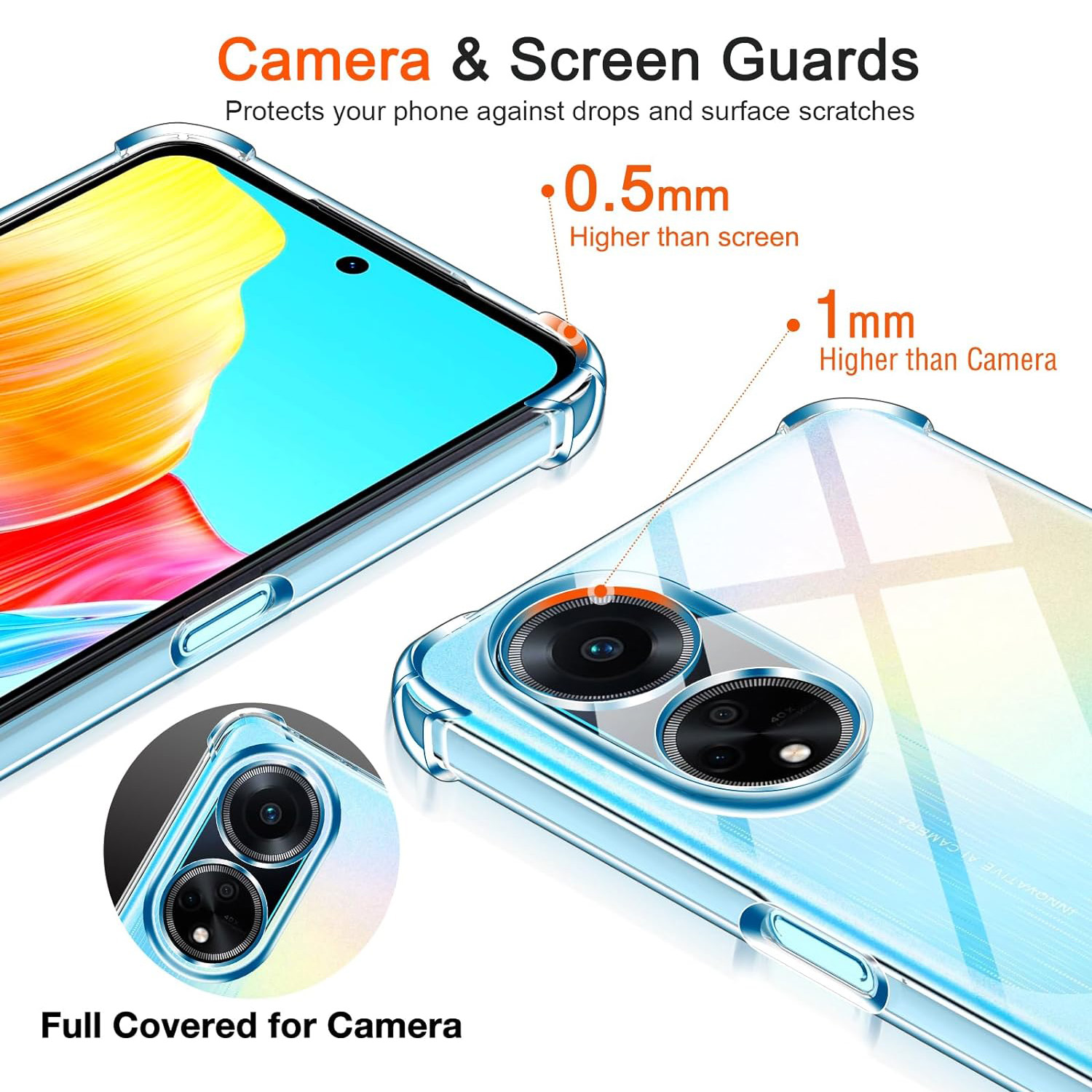 厚い耐衝撃シリコーンクリア電話ケース Oppo A98 5G - Phone Cases Aviation のレビューと価格