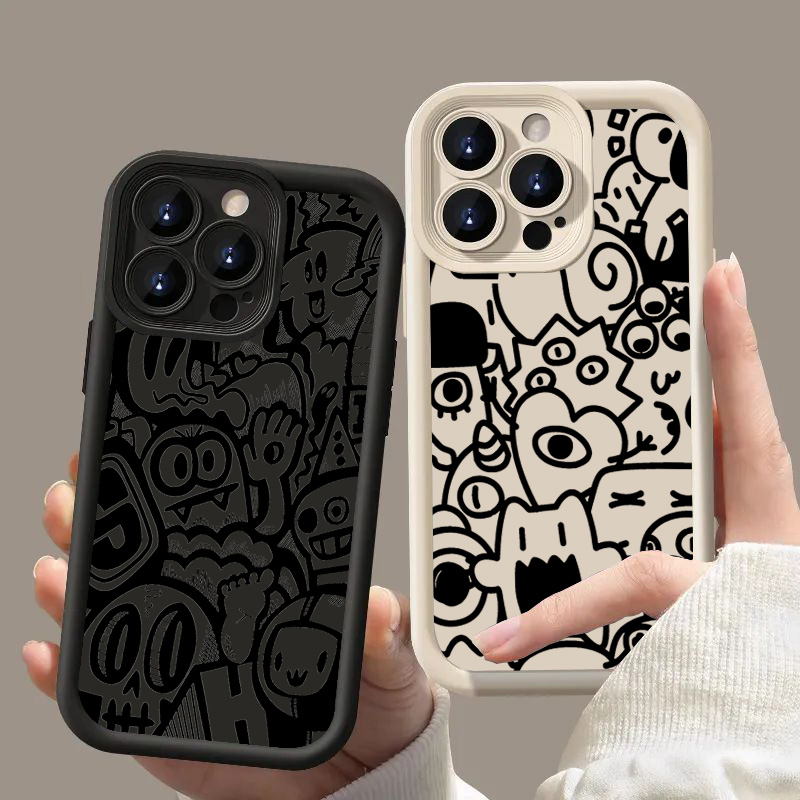 ブラックグラフィティデザインのiPhoneケース iPhon - Phone Cases That Cover The Camera のレビューと価格