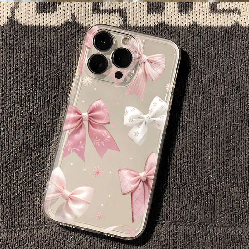 ピンクのリボンデザイン透明TPUスマホケース、Samsung - Phone Cases Pink のレビューと価格