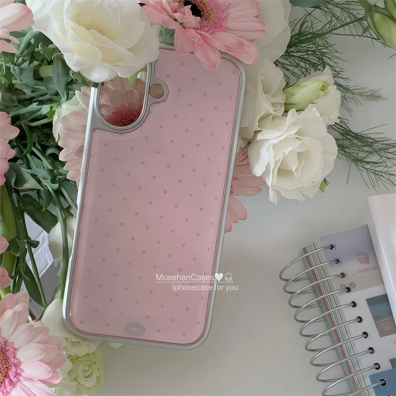 韓国風クリームピンク水玉アートファッション漫画クリエイティブ - Phone Cases Art のレビューと価格