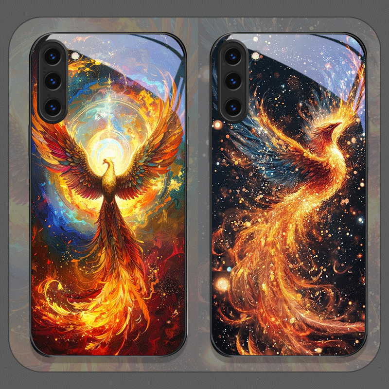 美的フェニックス火炎羽模様強化ガラス製スマホケース Sams - Phone Cases Silicone のレビューと価格
