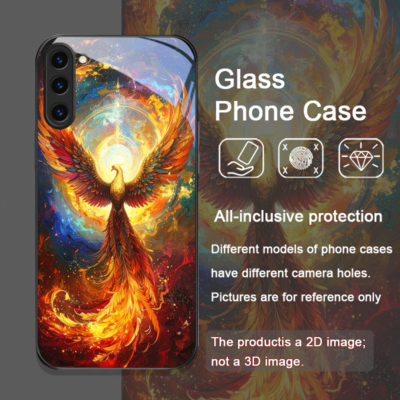 美的フェニックス火炎羽模様強化ガラス製スマホケース Sams - Phone Cases Silicone のレビューと価格