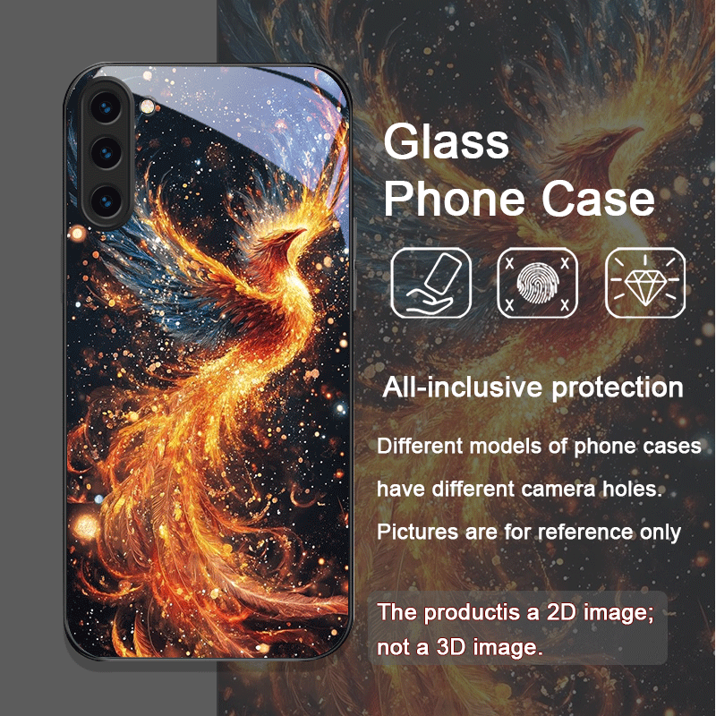 美的フェニックス火炎羽模様強化ガラス製スマホケース Sams - Phone Cases Silicone のレビューと価格