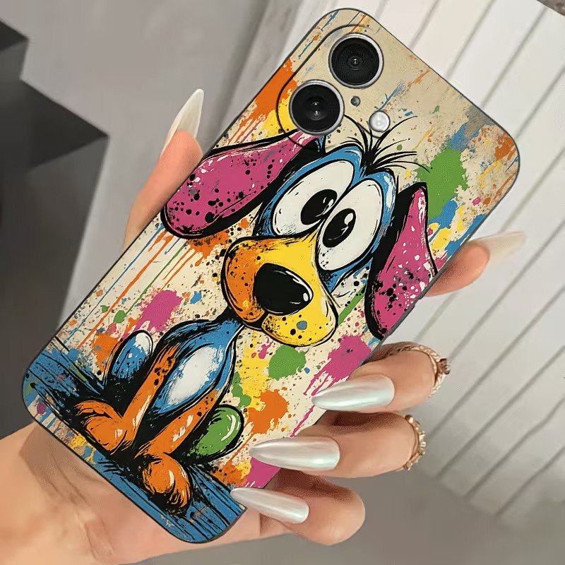 落書きカラーの子犬柄TPUスマホケース iPhone 17  - Phone Cases Iphone 17 Pro Max のレビューと価格