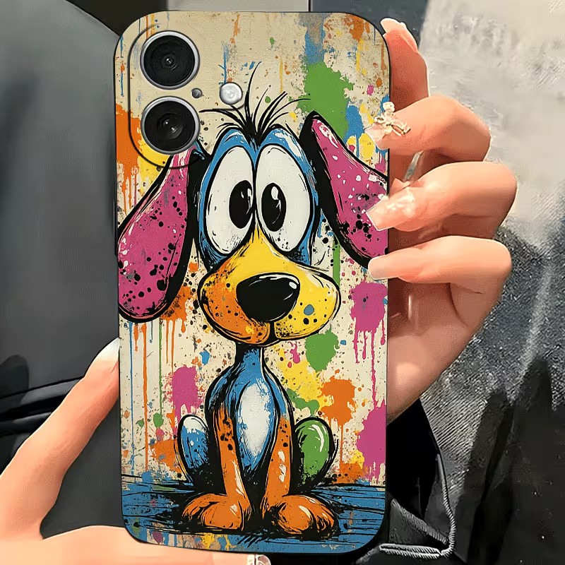 落書きカラーの子犬柄TPUスマホケース iPhone 17  - Phone Cases Iphone 17 Pro Max のレビューと価格