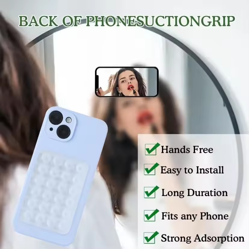 シリコン製吸盤式スマホホルダーマット。多機能吸盤、壁掛けスタ - Phone Cases Silicone のレビューと価格
