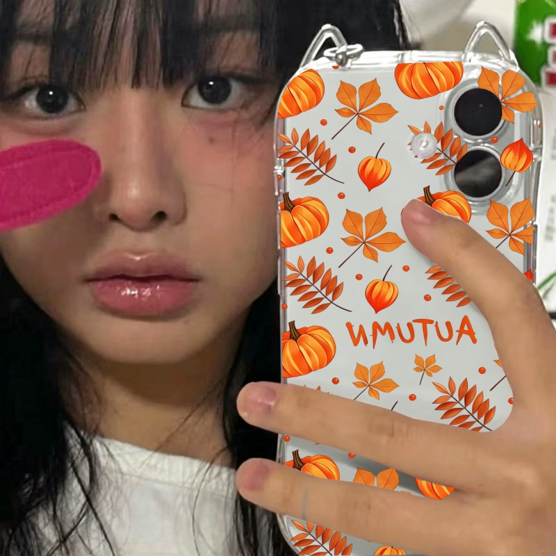 秋のカボチャと落ち葉柄のiPhoneケース（iPhone 1 - Phone Cases Silicone のレビューと価格