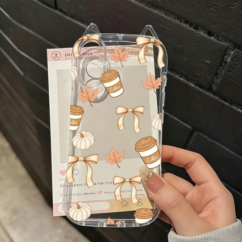 秋のカボチャと落ち葉柄のiPhoneケース（iPhone 1 - Phone Cases Silicone のレビューと価格