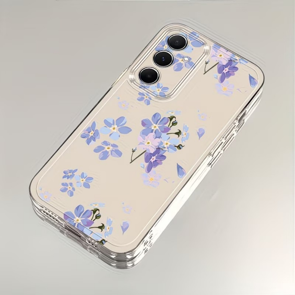 水彩画風フラワー柄クリアソフト耐衝撃スマホケース Samsu - Phone Cases For Samsung S21 5G のレビューと価格