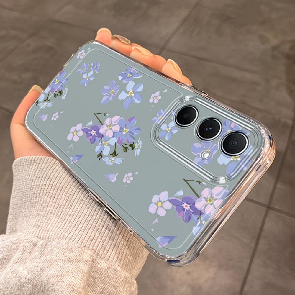 水彩画風フラワー柄クリアソフト耐衝撃スマホケース Samsu - Phone Cases For Samsung S21 5G のレビューと価格