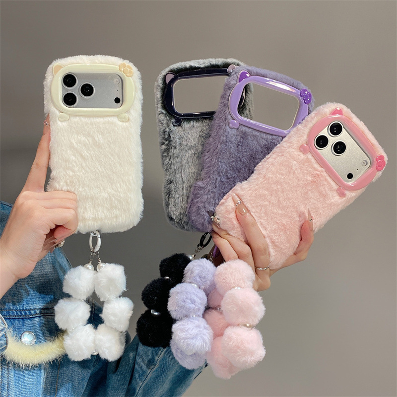 高級感のある無地のファー素材のプラッシュフォンケース iPh - Phone Cases Iphone 17 Pro Max のレビューと価格