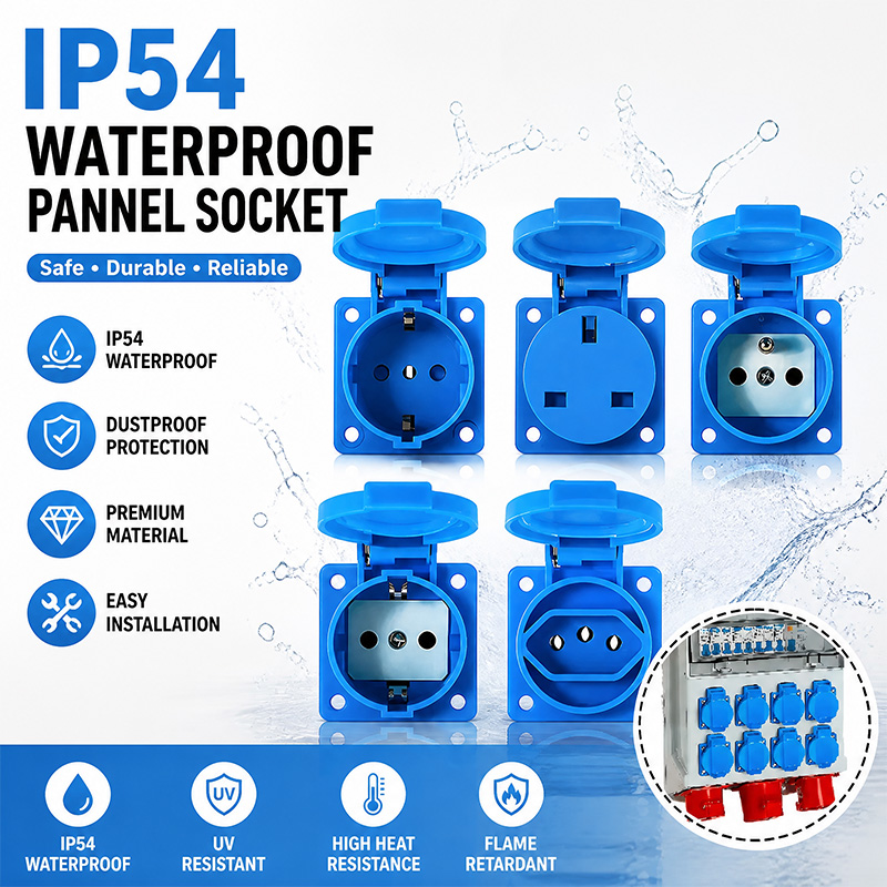IP54 16A 防水工業用パネルソケット電力壁コンセント  - Phone Cases Uk のレビューと価格