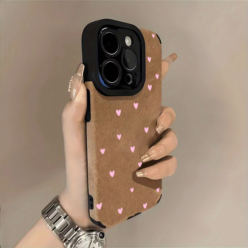 ファッションピンクハート柄スマホケース iPhone 15  - Phone Cases Pink のレビューと価格