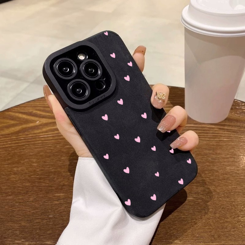 ファッションピンクハート柄スマホケース iPhone 15  - Phone Cases Pink のレビューと価格