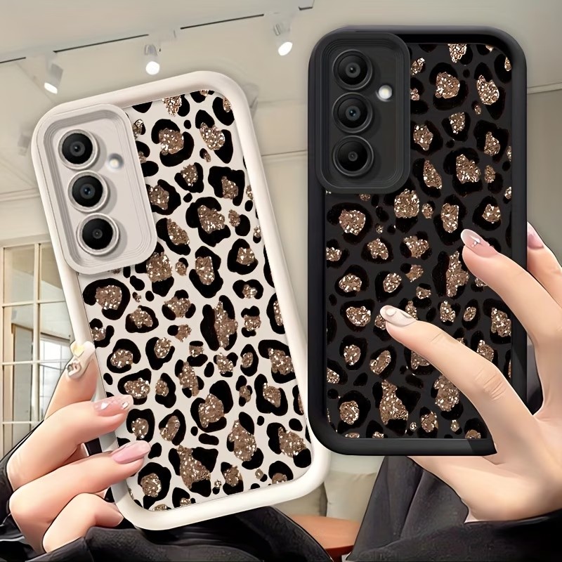 グリッターレオパード柄シリコン製スマホケース Samsung - Phone Cases Leopard Print のレビューと価格