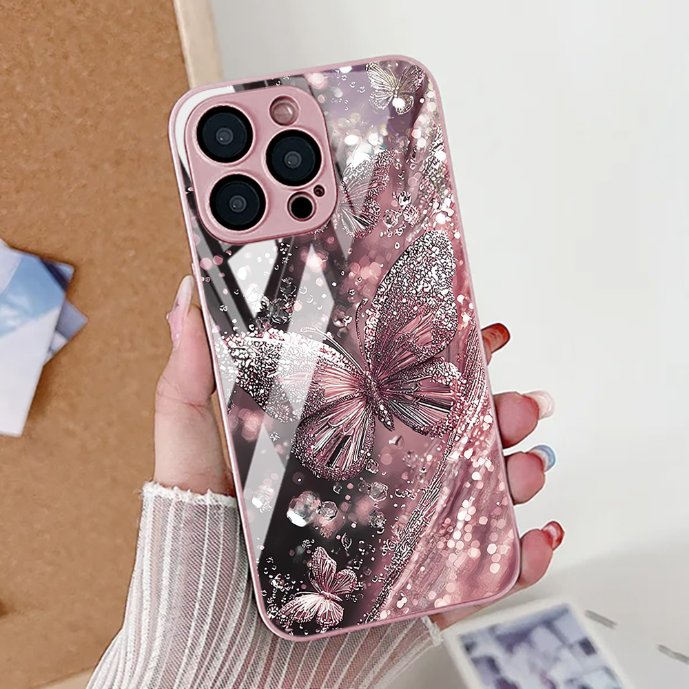 蝶と豹柄のスマホケース iPhone 17 16 14 13 - Phone Cases Leopard Print のレビューと価格