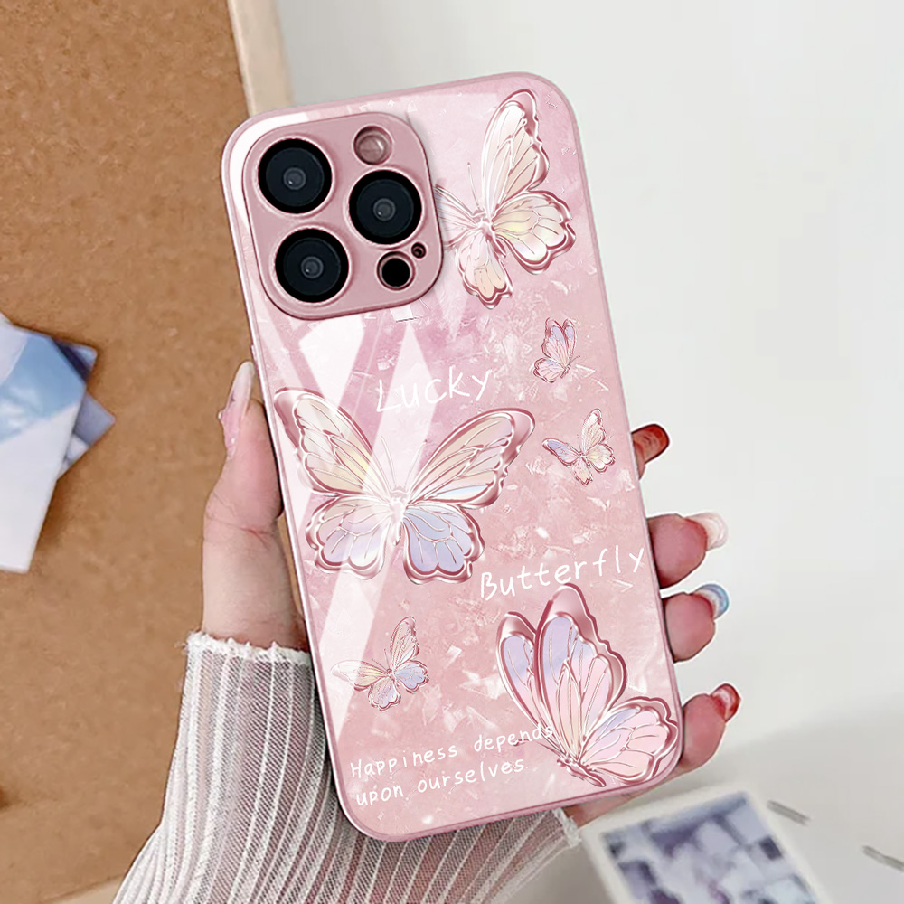 蝶と豹柄のスマホケース iPhone 17 16 14 13 - Phone Cases Leopard Print のレビューと価格