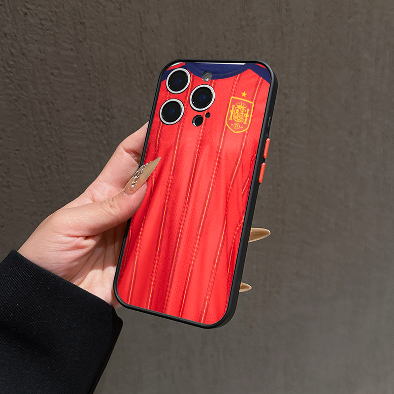 スペインサッカーチーム ホームジャージ柄 iPhoneケース - Phone Cases Jersey のレビューと価格